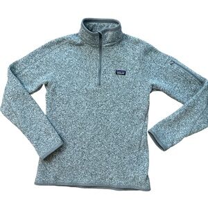 Patagonia Women Better Sweater Fleece Lined Gray Jacket Size Small 1/4‎ Zip